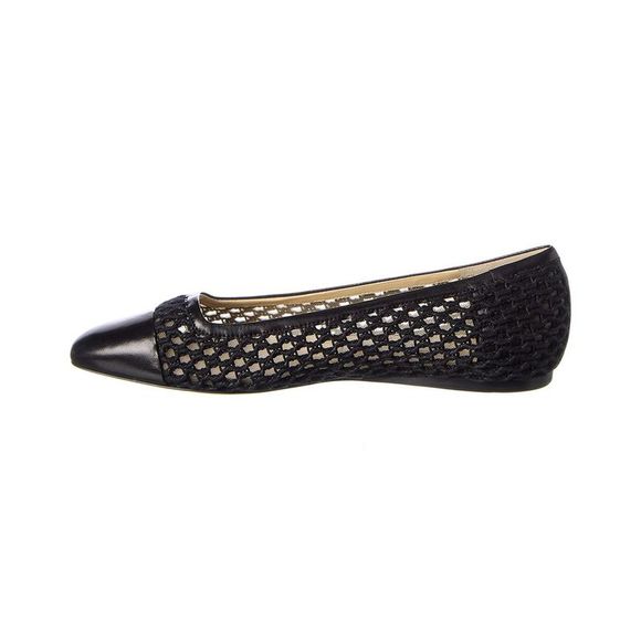 Jimmy Choo Watson Rope & Leather Flat, Black - Picture 2 of 5